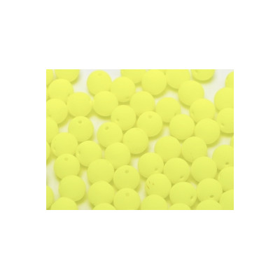 Perle en verre de Bohême 8mm Neon Bright Yellow (x25)