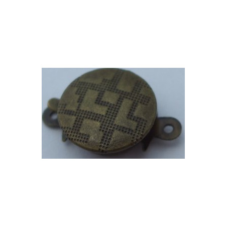 Fermoir 1 rang 15mm bronze (x1)
