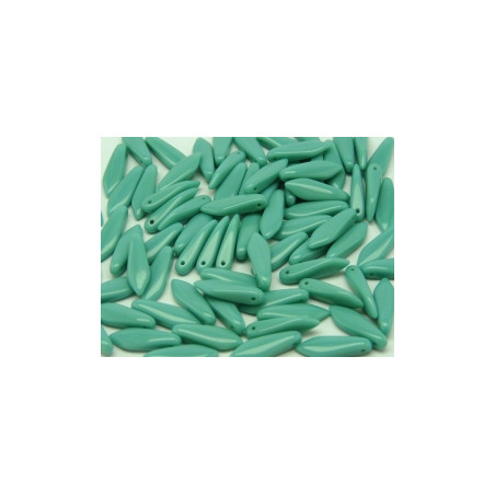 Dague en verre de Bohême 5x16mm - Opaque Jade (x20)