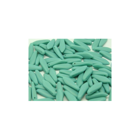 Dague en verre de Bohême 5x16mm - Opaque Jade Mat (x20)