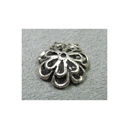 Coupelle argent forme double rosace 15X5mm (x1)