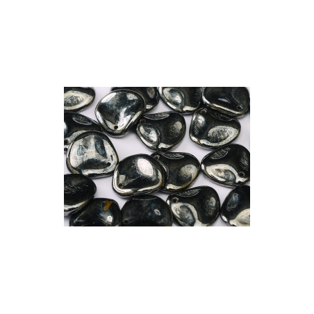 Perle Pétale Jet Hematite 14X13mm (X25)