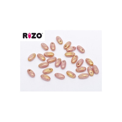 Perles Rizo® ChalkWhite Red Luster 2,5X6mm (X10gr)