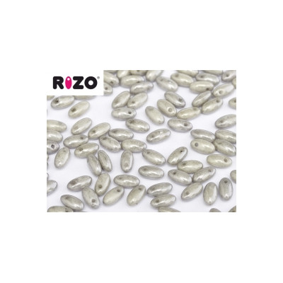 Perles Rizo® ChalkWhite Grey Luster 2,5X6mm (X10gr)