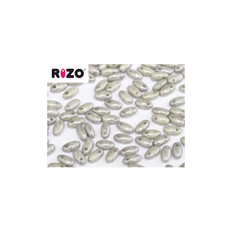 Perles Rizo® ChalkWhite Grey Luster 2,5X6mm (X10gr)