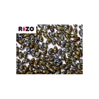 Perles Rizo® Jet Brown Iris 2,5X6mm (X10gr)