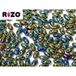 Perles Rizo® Jet green Iris 2,5X6mm (X10gr)