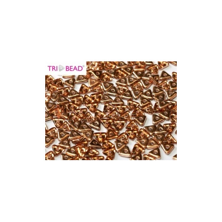 Perles Tri-Beads 4mm Rosaline Capri Gold(X 5gr)