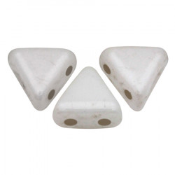 Perles khéops® par Puca® Opaque White Ceramic Look 6x3mm (X5gr)