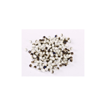 Facettes en verre de Bohême 2mm Chalwhite Azuro Matted (X150)