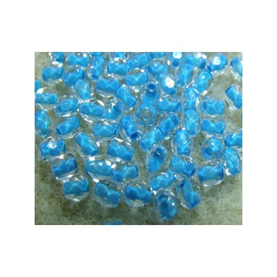 Facettes de Bohême 3mm Cristal Centre Bleu (x1200)