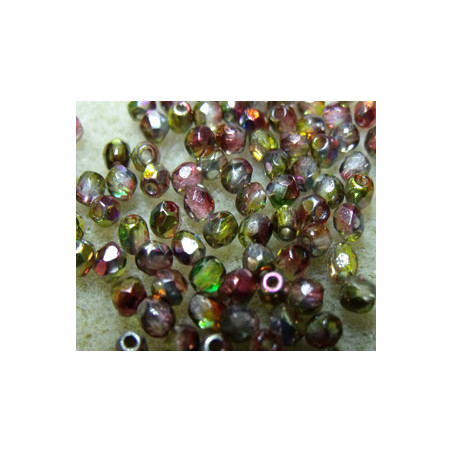 Facettes de Bohême 3mm Magic Red Yellow (x100)