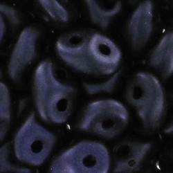 Perles Super Duo 2,5X5mm Metallic Dark Purple Mat (x 10gr env.) 