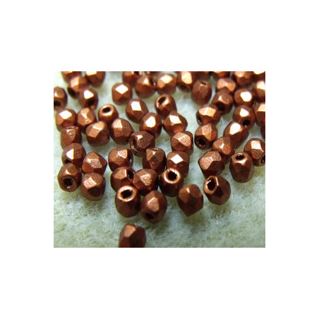 Facettes de Bohême 3mm Red Metallic Mat (x100)