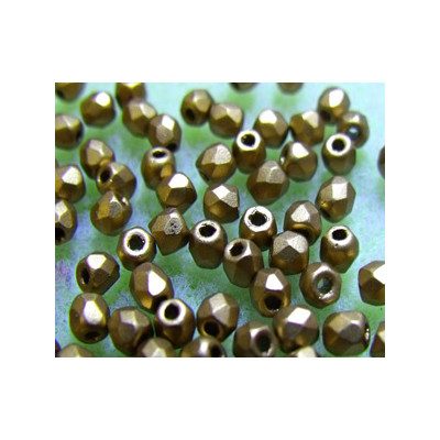 Facettes de Bohême 3mm Copper Mat (x50) Facettes de Bohême 3mm Copper Mat (x50)