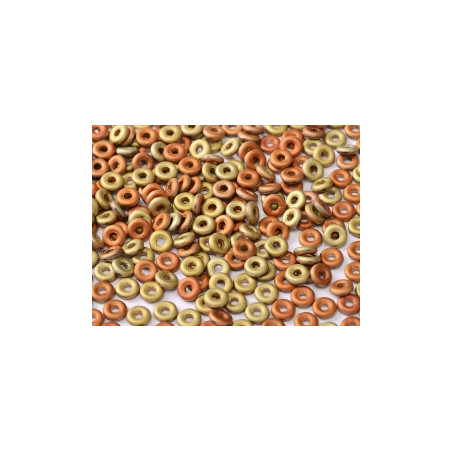 Perle en verre de Bohème O Bead® California Gold Rusch Mat 4x2mm (X 5gr)