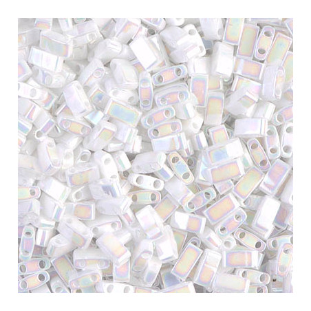 TLH0471 Tila 1/2 Cut White Pearl AB (x5gr)