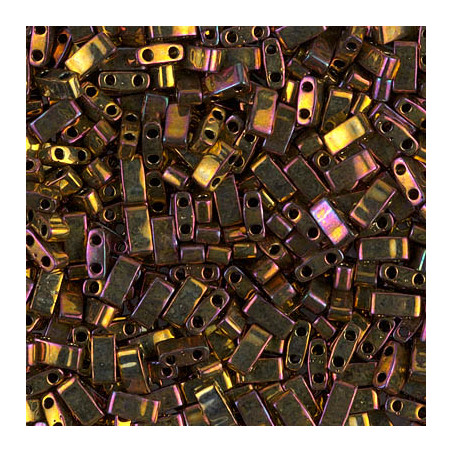 TLH0462 Tila 1/2 Cut Met Gold Iris  (X5gr)