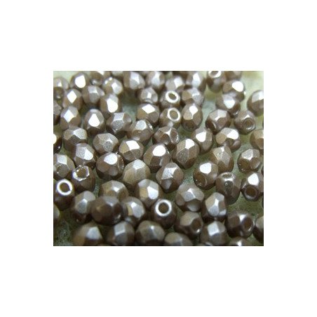 Facettes de Bohême 3mm Pastel Light Brown (x100) 
