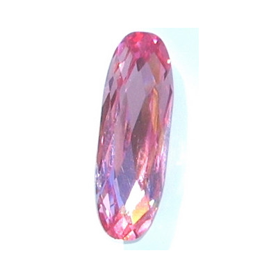 Cabochon baguette 4161 21x7mm Light Rose F (x1)