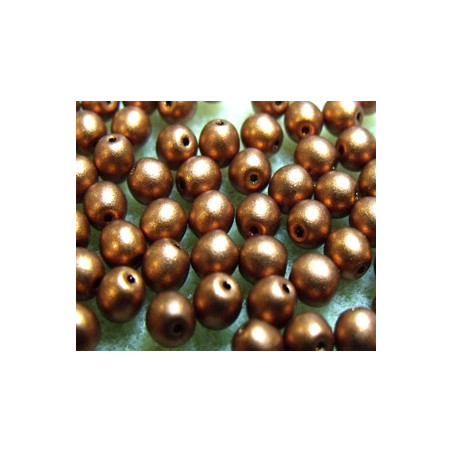 Perle en verre de Bohème 4mm Bronze Red Mat (x50)