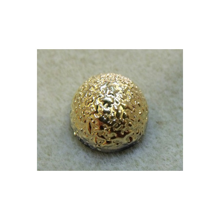 Cabochon en verre de Bohème 18X9mm Or (X1) 