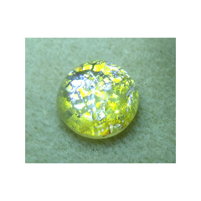 Cabochon en verre de Murano 18X7mm Silver (X1)