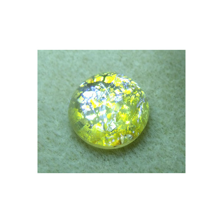 Cabochon en verre de Murano 18X7mm Silver (X1)