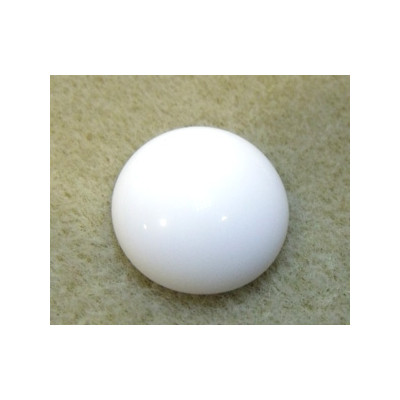 Cabochon en verre de Bohème 20X7mm Chalkwhite (X1)