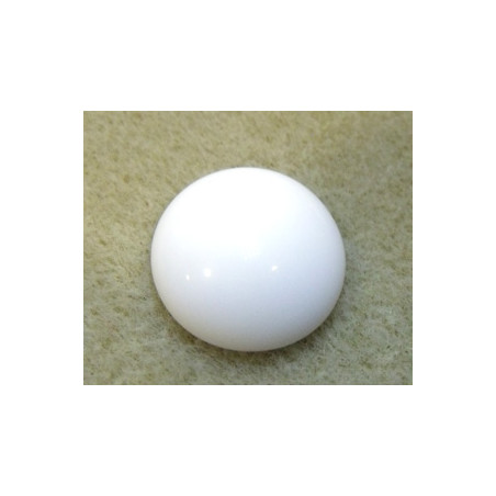 Cabochon en verre de Bohème 20X7mm Chalkwhite (X1)