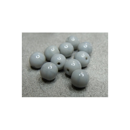 Perle en verre de Bohême 6mm Gris (x25)