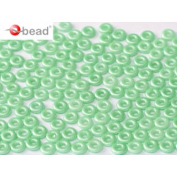 Perle en verre de Bohème O Bead® Pastel Lt Green 4x2mm (X 5gr) 
