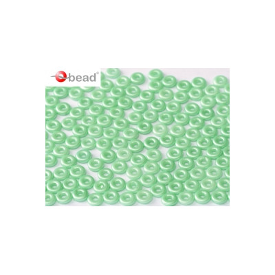 Perle en verre de Bohème O Bead® Pastel Lt Green 4x2mm (X 5gr) 