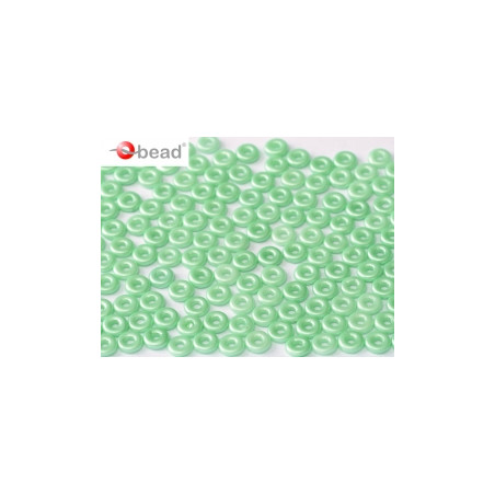 Perle en verre de Bohème O Bead® Pastel Lt Green 4x2mm (X 5gr) 