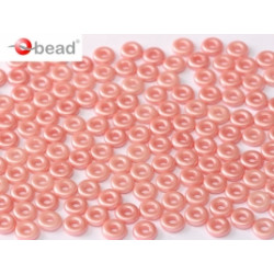 Perle en verre de Bohème O Bead® Pastel Lt Coral 4x2mm (X 5gr) 