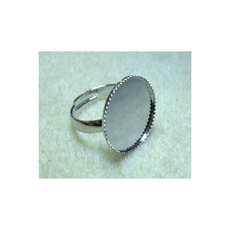 Bague plateau rond cabochon 16mm (X1)