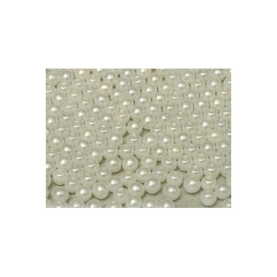 Perle en Verre de Boheme 4mm Pastel White (X50) 