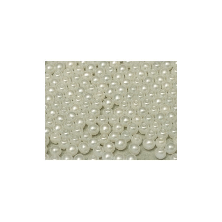 Perle en Verre de Boheme 4mm Pastel White (X50) 