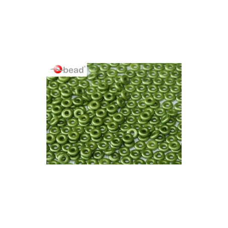 Perle en verre de Bohème O Bead® Pastel Olivine 4x2mm (X5gr) 