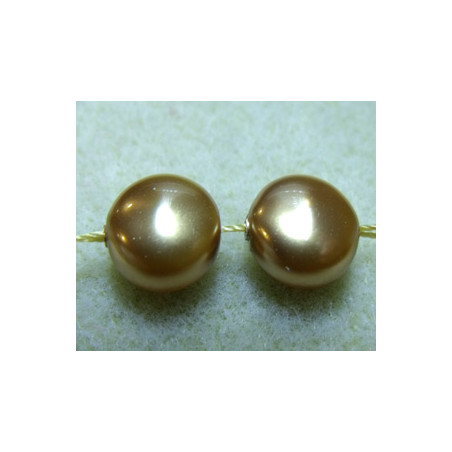 Perles nacrées SW 5860 "Coins" Bright Gold 10mm (x1)