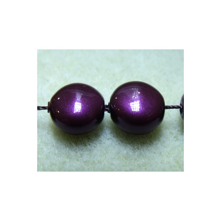 Perles nacrées SW 5860 "Coins" Blackberry 10mm (x1)