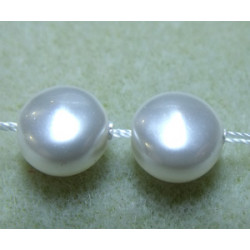 Perles nacrées SW 5860 "Coins" White 10mm (x1) 