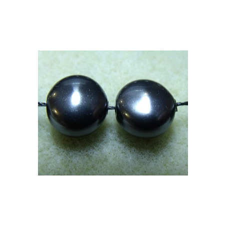 Perles nacrées SW 5860 "Coins" Dark Grey 10mm (x1)