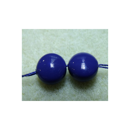 Perles nacrées SW 5860 "Coins" Dark Lapis 10mm (x1)
