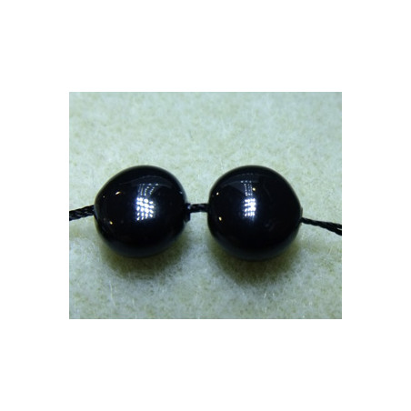 Perles nacrées SW 5860 "Coins" Mystic Black 10mm (x1) 