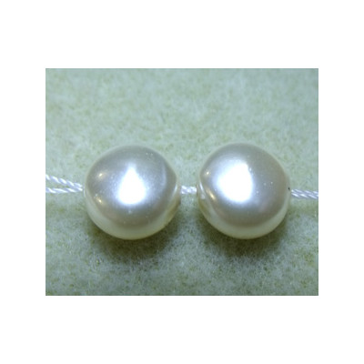 Perles nacrées SW 5860 "Coins" Cream 10mm (x1) 