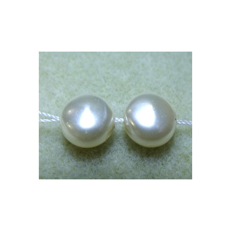 Perles nacrées SW 5860 "Coins" Cream 10mm (x1) 