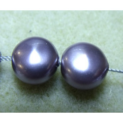 Perles nacrées SW 5860 "Coins" Mauve 10mm (x1) 