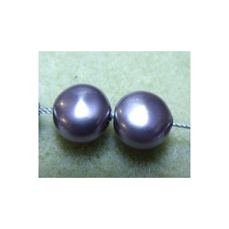 Perles nacrées SW 5860 "Coins" Mauve 10mm (x1) 