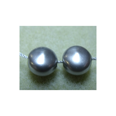 Perles nacrées SW 5860 "Coins" Light Grey 10mm (x1)